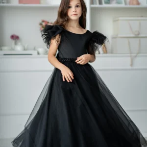 black ceremony dress for girls
